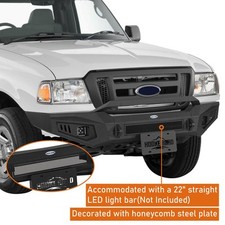 Fit 1998-2011 Ford Ranger Fleetside Front & Rear Bumper w/ Light Textured Steel picture