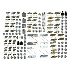 1957 Chevy 4-Door Bel Air & 210 Complete Side Stainless Molding Clip Set picture