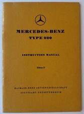 Mercedes Benz Type 220 Instruction Manual Ed. D Emergency Duplicated Copy W187 picture
