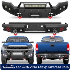 Front or Rear Bumper For 2016-2018 Chevy Silverado 1500 w/Winch Plate+LED Lights picture
