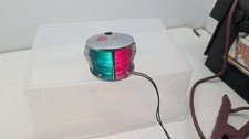 Vtg Attwood 6350-02 Chrome Marine Boat Bow Light Navigation Nautical Red Green picture