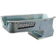 Moroso Oil Pan 20211; Street/Strip Wet Sump 6qt Zinc for Chevy II Pre-80 SBC picture