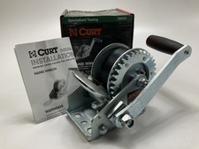 CURT 29433 Manual Hand Crank Boat Trailer Winch, 900 Lbs Capacity, 6-1/2