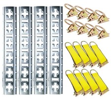 ETrack Tie-Down Kit 4Pk Galvan X-Track Rail, 8Pk DRing Anchor, 8Pk Rope Tie-Offs picture
