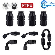 10PCS 4AN 6AN 8AN 10AN 12AN PTFE Fuel Oil Gas Hose End Fitting Adapter Kit E85 picture