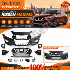 Complete Front Bumper Cover Kit W/ Fog Fit 2019-2023 Nissan Maxima W/ Park Hole picture