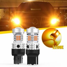 AUXITO 7440 W21W T20 LED Amber Yellow Bulbs Car Turn Signal Light Bright 2/4/6/8 picture