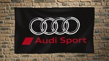 Audi Sport Black Flag 3x5 FT Car Racing for Garage Man Cave Wall Decor Banner picture