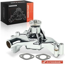 A-Premium Chrome Aluminum Long Water Pump w/ Gasket for Chevy 65-76 Big-Block picture