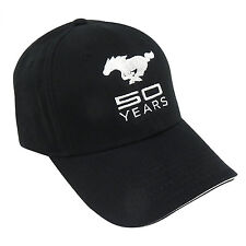Ford Mustang 50th Years Anniversary Black Baseball Hat picture