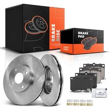 Front Disc Brake Rotor & Ceramic Brake Pads for Ford Escort 1991-2002 Mazda MX-3 picture