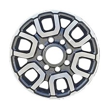 Refurbished Polished and Painted Satin Black Aluminum Wheel 18 x 8 picture