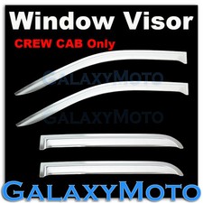 15-16 Silverado 2500+3500+HD CREW CAB Chrome 4 Door Window Visor Rain Sun Guard picture