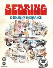 1972 Sebring 12 Hour Race Program Greenwood Corvette BFGoodrich Ad Original picture
