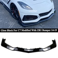 For Corvette C7 14-19 Modified W/ ZR1 Bumper Conversion Front Lip Splitter Gloss picture