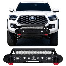 Off-Road Steel Front Bumper Fits 2016-2023 Toyota Tacoma w/LED Lights D-Rings picture