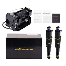 2x Air Suspension Shock + Air Compressor Pump For Cadillac Escalade Suburban GMC picture