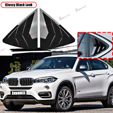 For BMW X6 F16 2015-2019 Gloss Black Rear Window Louver Vent Shade Shutter Cover picture
