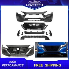 For 2024-2025 Nissan Sentra Front Bumper Cover Kit W/ Grille & Fog Light Cover picture