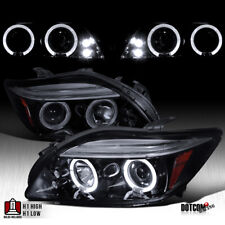 Black Smoke Fit 2005-2010 Scion tC LED Halo Projector Headlights Head Lamps L+R picture