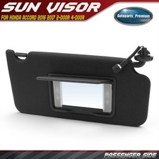 Black Passenger Side Sun Visor with Mirror & Light for Honda Accord 2016 2017 picture
