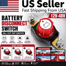 Battery Disconnect Switch Side Post 12V-48V Kill Cut Off Switch For Car RV Boat picture