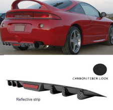Carbon Style Rear Bumper Diffuser Fins Spoiler Lip Splitter ForMitsubishiEclipse picture