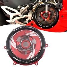 Aluminum Clear Clutch Cover Kit Fit For Ducati Panigale 959 1199 1299 Wet Clutch picture