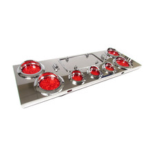 Fortpro Stainless Steel Rear Center Panel with Red LED Lights | F235298 picture