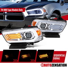 Fit 2011-2014 Dodge Charger HID Projector Headlights LED DRL Sequential Signal picture