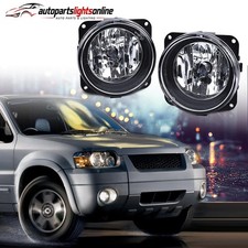 2x Clear Lens Bumper Fog Lights Lamps Pair Fit For 03-04 Ford Cobra 05-06 Escape picture