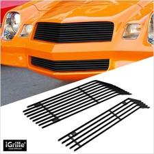 For 1978-1981 Chevy Camaro Stainless Steel Black Billet Grille Combo picture