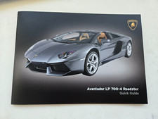 Lamborghini 2014 LP 700-4 Roadster Quick Guide P/N 475012040Q picture
