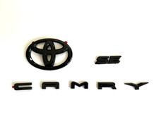 NEW 3PS 2018-2024 TOYOTA CAMRY SE Matte Black EMBLEM OVERLAY KIT  PT948-03191-02 picture