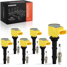A-Premium 6x Ignition Coils & 6x Iridium Spark Plugs for Mercedes-Benz W203/W204 picture