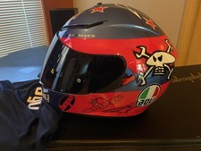 Guy Martin AGC K3 SV pink and blue helmet MINT size L (59) Batch 15 picture