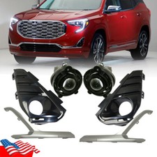 6PCS/Set Bumper Fog Light Lamp w/Bezel Frame Chrome Trim For GMC Terrain 18-2021 picture