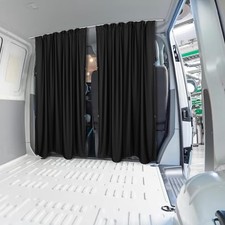 CAB DIVIDER SEPERATOR KIT BLACKOUT CURTAIN BLACK for NISSAN NV200 picture