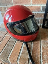 Vintage Bell Tour Star Helmet Red Shield Cafe Racer 7 3/4 Bike Motorcycle picture