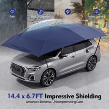4.6M Semi-Automatic Car Umbrella Tent Roof Cover Remote Anti-UV Sunshade picture