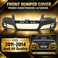 New Front Bumper Cover For 11-14 Audi A8 Quattro Primed 4H0807065EGRU AU1000206 picture