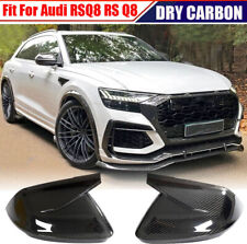 Fits Audi RSQ8 RS Q8 2021-2023 DRY CARBON Fiber Side Mirror Cover Caps Add On picture