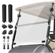 Clear Windshield for Yamaha G29/Drive Golf Cart 07-16, Folding Down Windscreen picture