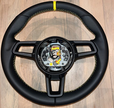 genuine porsche 911 981 gt3  cayman boxster RS steering wheel w/yelllow stitch picture
