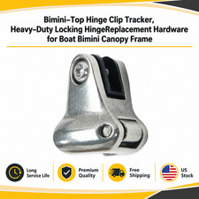 Stainless Steel Bimini Top Hinge Clip Hardware Fits Dowco Lok Tracker Tahoe picture