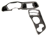 2015-2023 OEM Challenger SRT Hellcat Dash Console Trim Bezel Set - Dark Engine picture