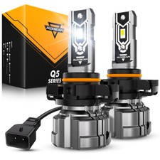 AUXBEAM 1:1 Fanless H16 5202 LED Fog Light Bulbs 6500K Super Bright 120W 25000LM picture