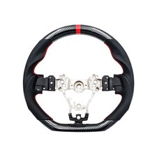 REVESOL Hydro-Dip Carbon Fiber Black Steering for 2015-2021 SUBARU STI WRX S209 picture