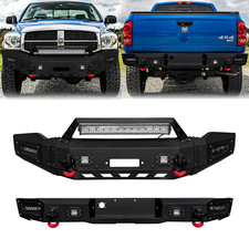 Vijay For 2006-2008 Dodge Ram 1500 Steel Front/Rear Bumper W/Winch Plate&Lights picture