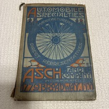 Vintage Asch & Company Automobile Specialties Parts Catalog 1915 Illustrated  picture